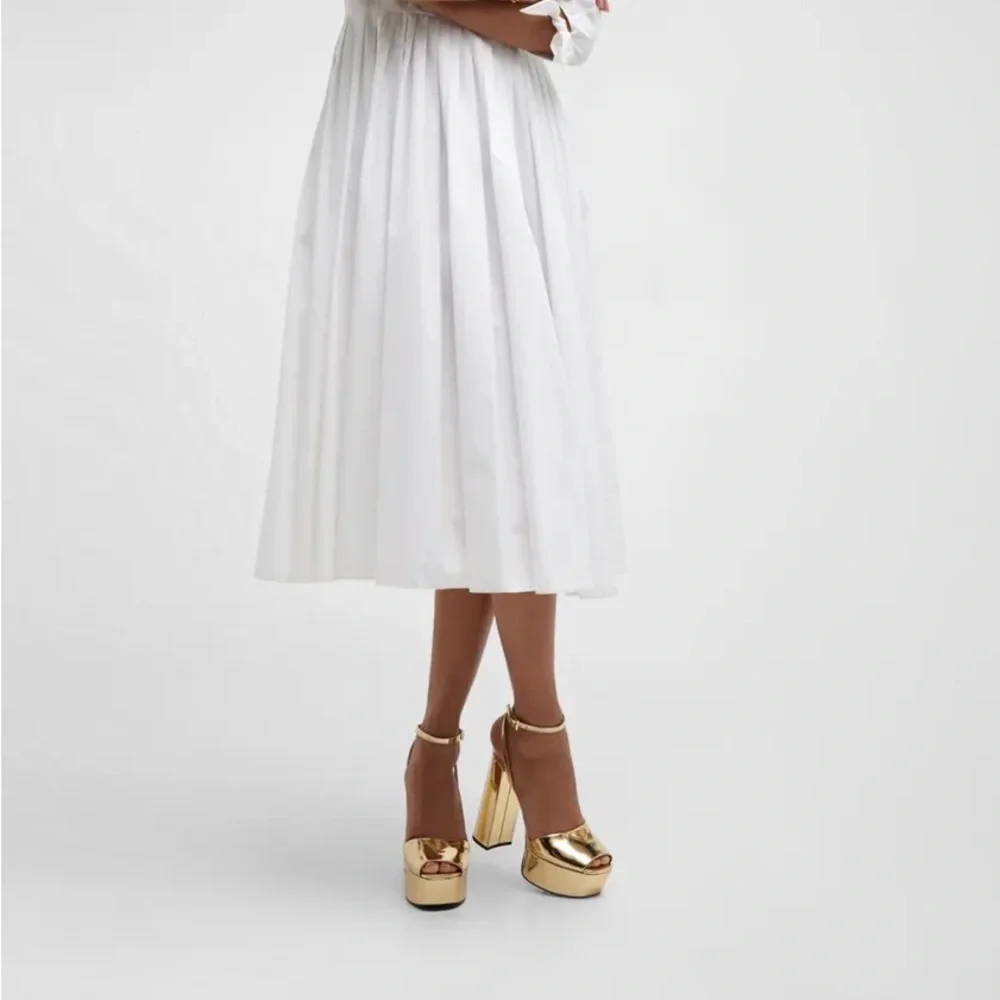 Sold Out Prada Plateau Platform Heeled Sandals in Gold Platino 36.5. Negotiable - Picture 2 of 7